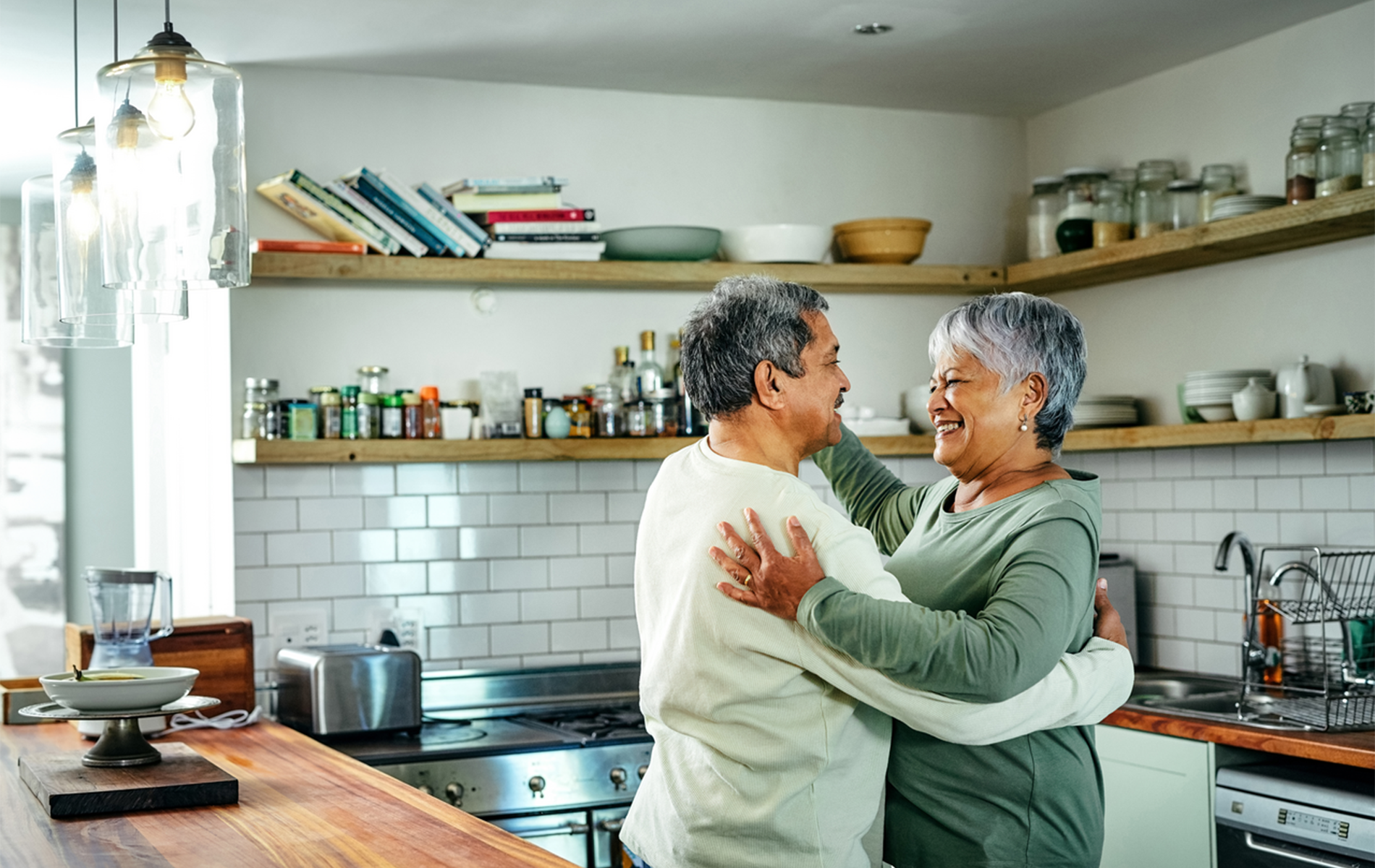 Couple in kitchen